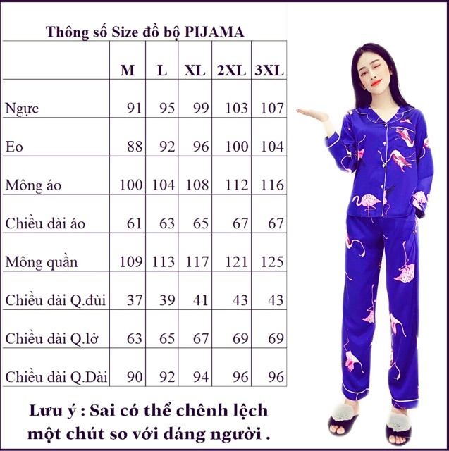 Size Lớn XL-2XL, Bộ Pijama Lụa Satin phối xịn, có túi quần