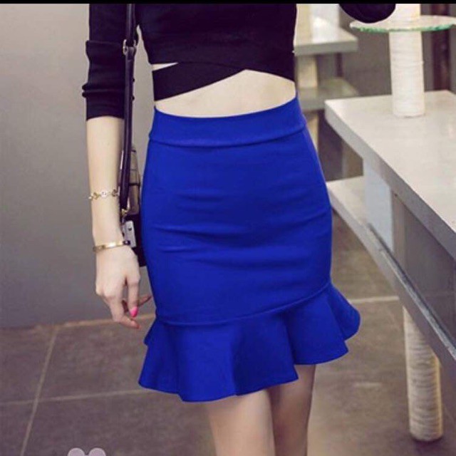 Chân váy đuôi cá dáng ngắn tới gối dài 52-55cm