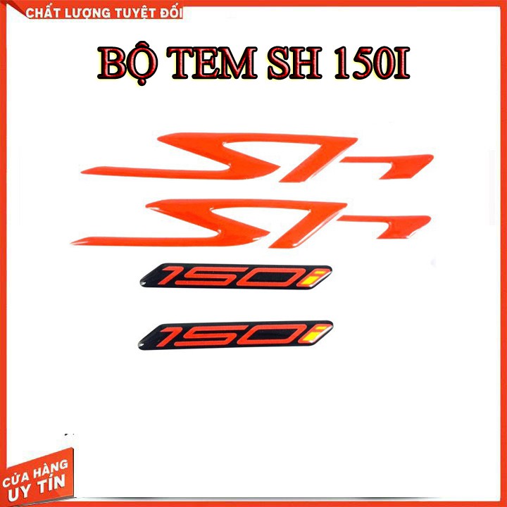 TEM NỔI CHỮ SH 150I ( KEO ĐỎ)