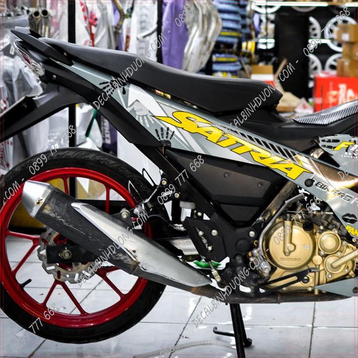 Decal Xe Máy - Tem Trùm Satria, Raider Màu Xám Xi Măng Mới Nhất