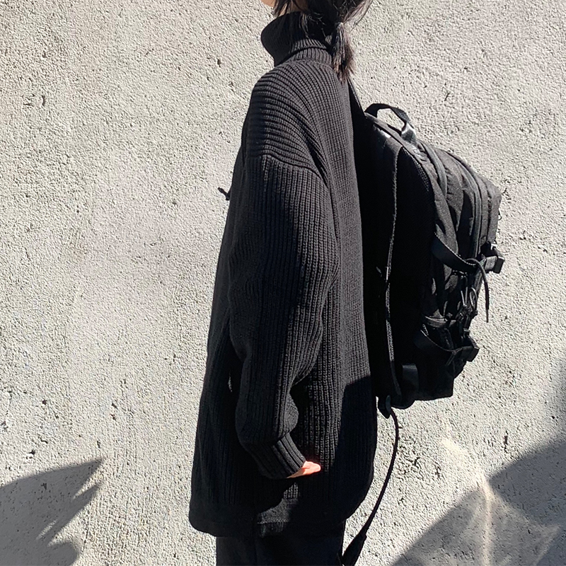 Áo Len Cao Cổ 228892 Áo Sweater Tay Dài Dáng Rộng Màu Sắc Đơn Giản Cho Nam Và Nữ