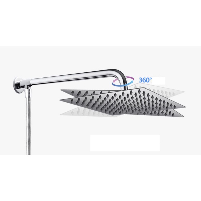 Bát sen tắm inox 304 phun mưa Richter Store loại to vuông,tròn phù hợp với các chế độ tắm nóng lạnh