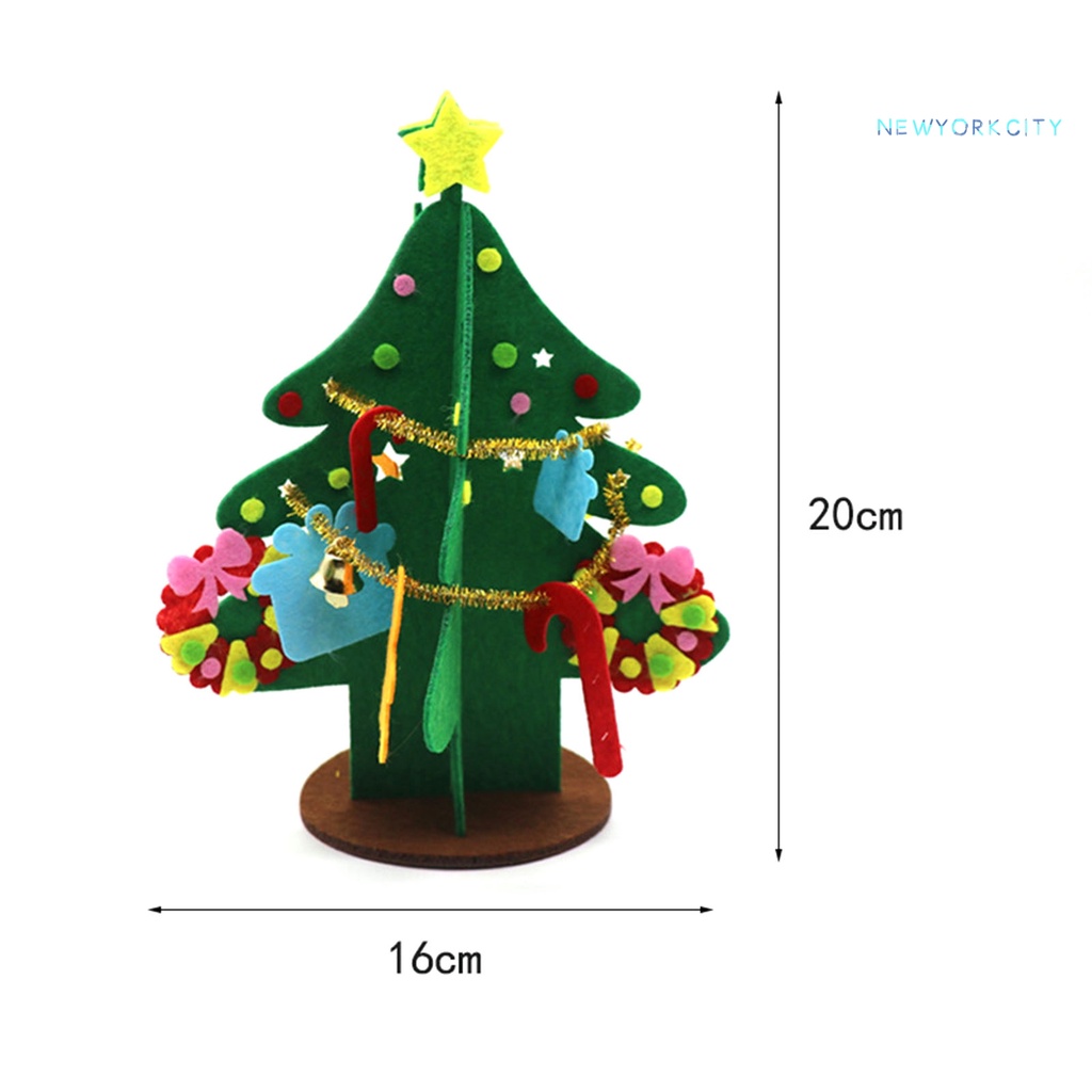 1 Bộ Cây Thông Handmade Bằng Vải Không Dệt Dễ Lắp Ráp Trang Trí Giáng Sinh