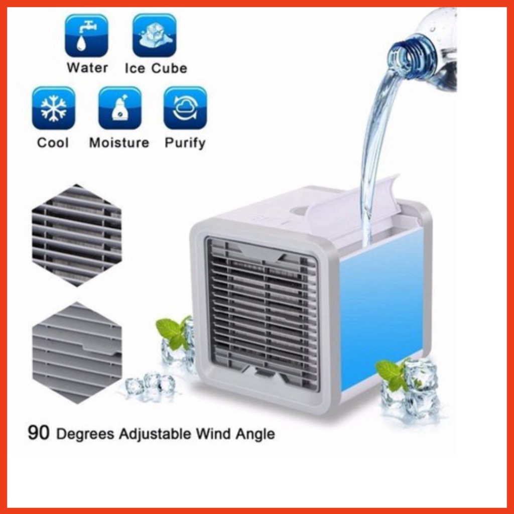 Quạt Đá Điều Hòa Hơi Nước Mini - Quạt Điều Hòa Mini Có Khay Chứa Đá Mát Lạnh