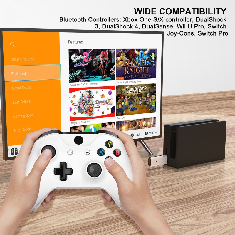 Bộ Thiết Bị Chuyển Đổi Kết Nối Bluetooth Không Dây Chuyên Dụng Cho Switch PC Xbox One Và Phụ Kiện