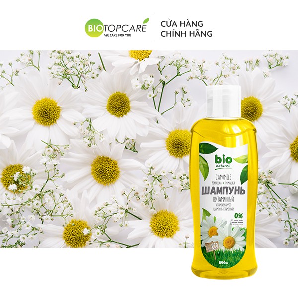 Dầu gội Bio Naturell suôn mượt & chắc khỏe chiết xuất hoa Cúc La Mã 1000ml - BioTopcare Official