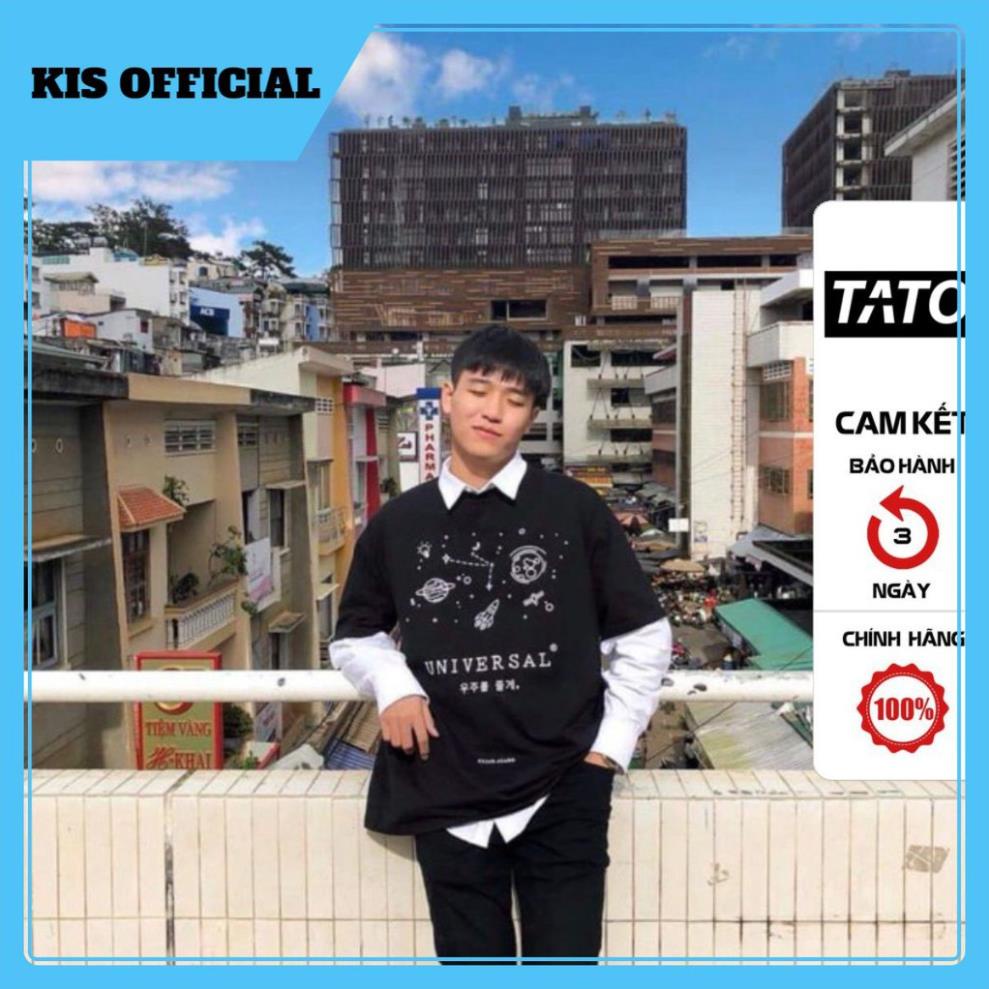 Áo tay lỡ UNIVERSAL click.clubb dáng rộng dưới 65kg Street Style TATO_OFFICIAL