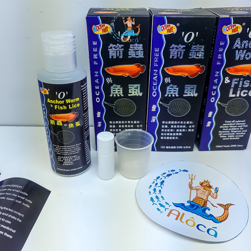 Chai số 0 Ocean Free diệt trùng mỏ neo cho cá Rồng, cá Sam
