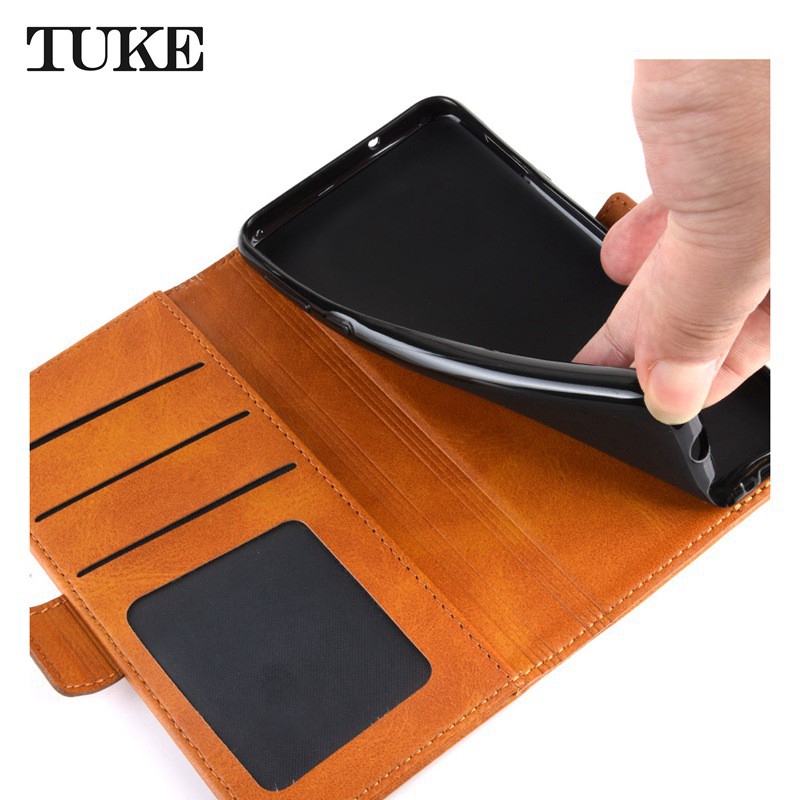 （39）TUKE Flip PU Leather Phone Case For Iphone 7 8 Plus 5.8''6.1"6.5"2019 XR XS Max Wallet Card Slot TPU Phone Cover | BigBuy360 - bigbuy360.vn