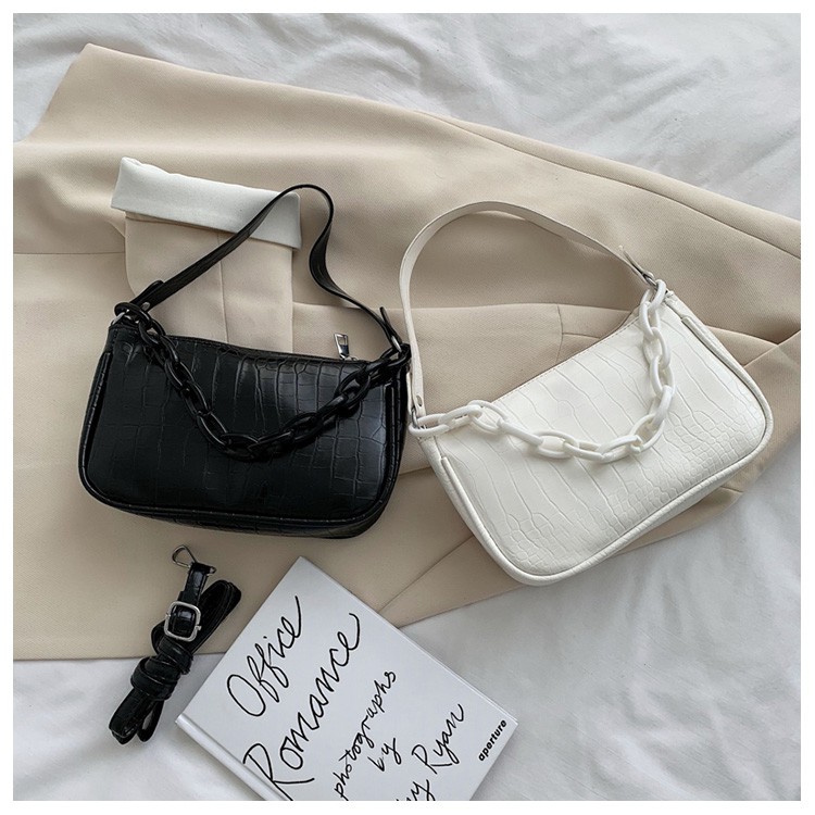 Túi Kẹp Nách Dây Xích Nhựa Liza🔥FREESHIP 50K🔥Túi Đeo Chéo phối dây xích -MN35 | BigBuy360 - bigbuy360.vn