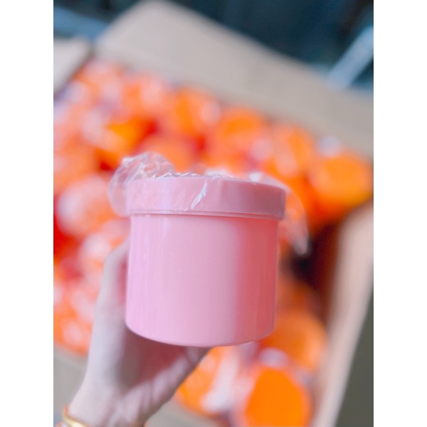 hủ nhựa đựng kem 500g màu hồng phấn ( hường )
