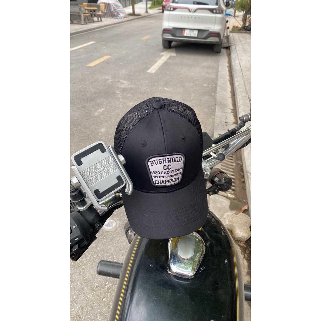 Mũ lưỡi trai lưới thêu chữ Bushwood hàn, Nón kết thời trang thể thao ullzang unisex đội chống nắng dành cho cả nam nữ.