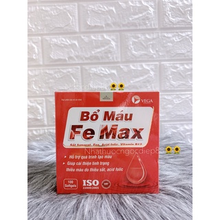 Viên uống bổ máu Fe Max bổ sung sắt và acid folic cho cơ thể (Hộp 100 viên )