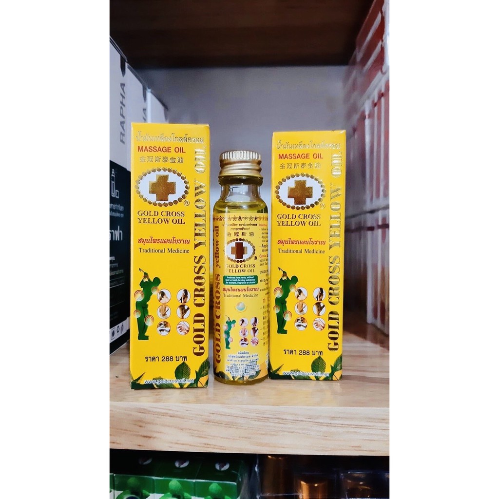 Dầu thập tự vàng Thái Lan Gold Cross Yellow Oil 24ml