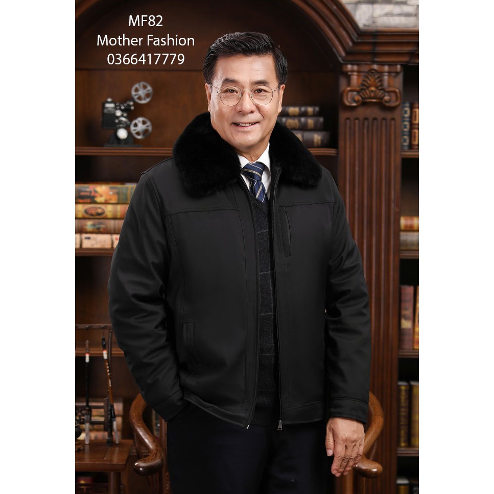 Áo phao lót lông nam trung niên, Áo khoác cho bố 82