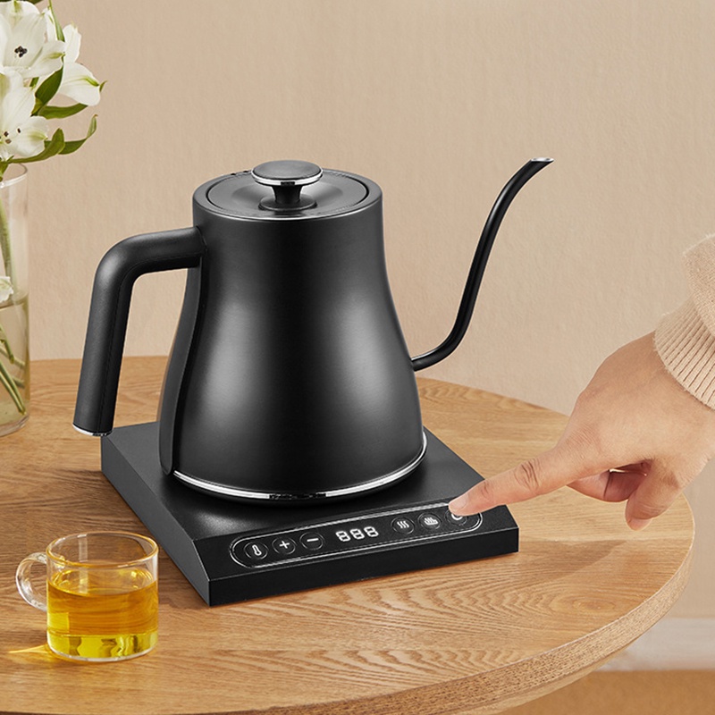Ấm đun nước điện 220V 800ml Bình trà cổ ngỗng Pha cà phê giữ nhiệt Kiểm soát độ nóng thông minh