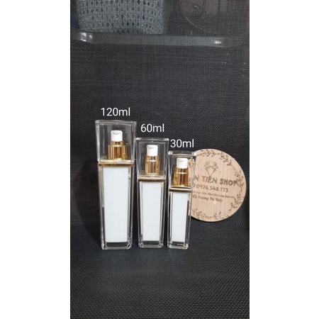 Chai nhựa vuông cao cấp 30ml, 60ml, 120ml