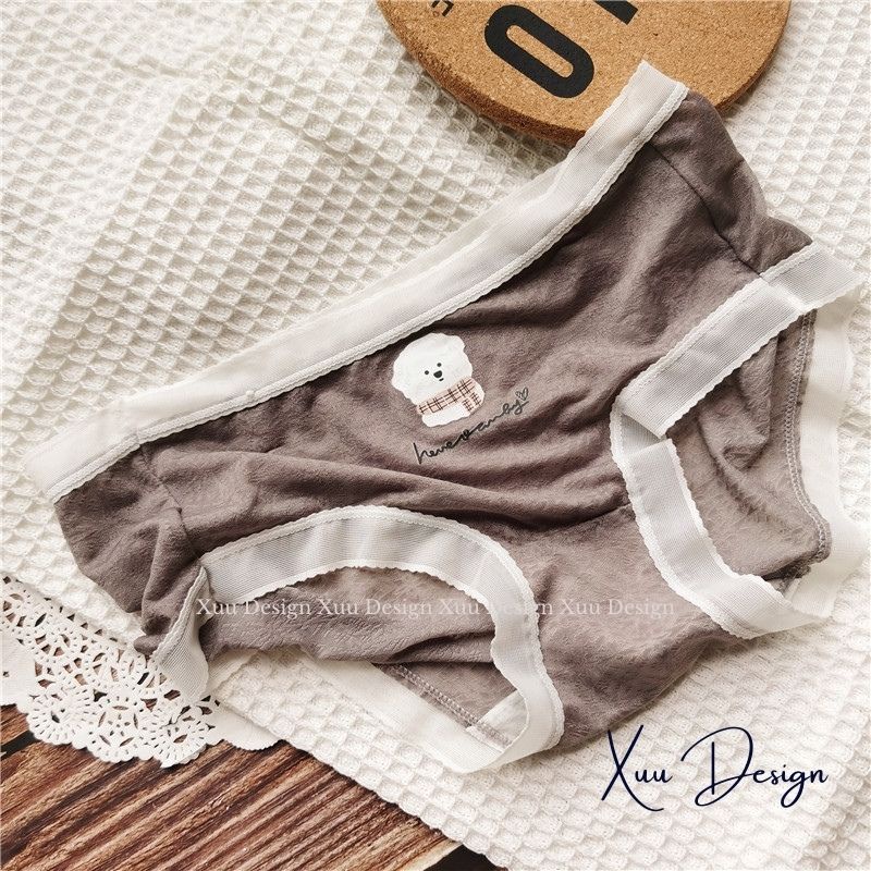 Quần lót ren nữ sexy Wexuu quần lót nữ ren gợi cảm thông thoáng, họa tiết gấu dễ thương - QC113