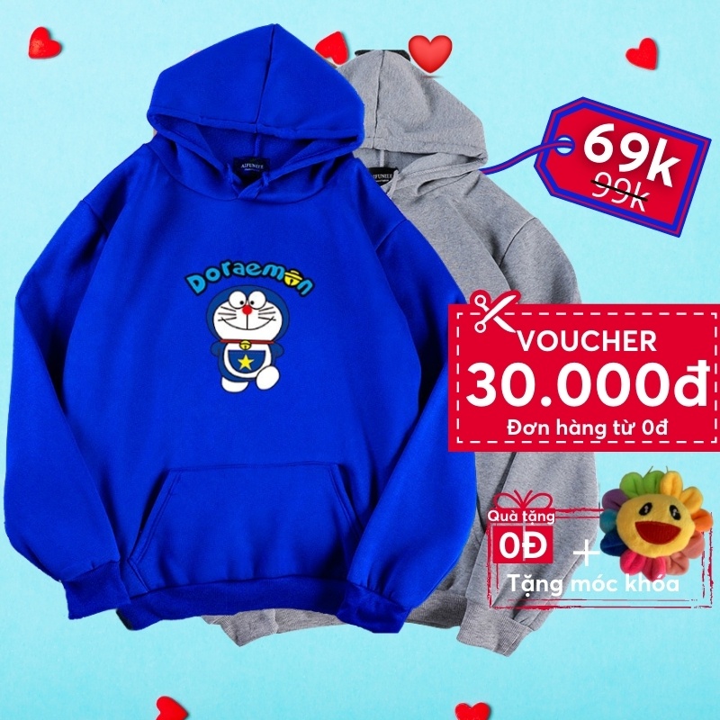 Áo hoodies Doreamon in hình doremon dài tay