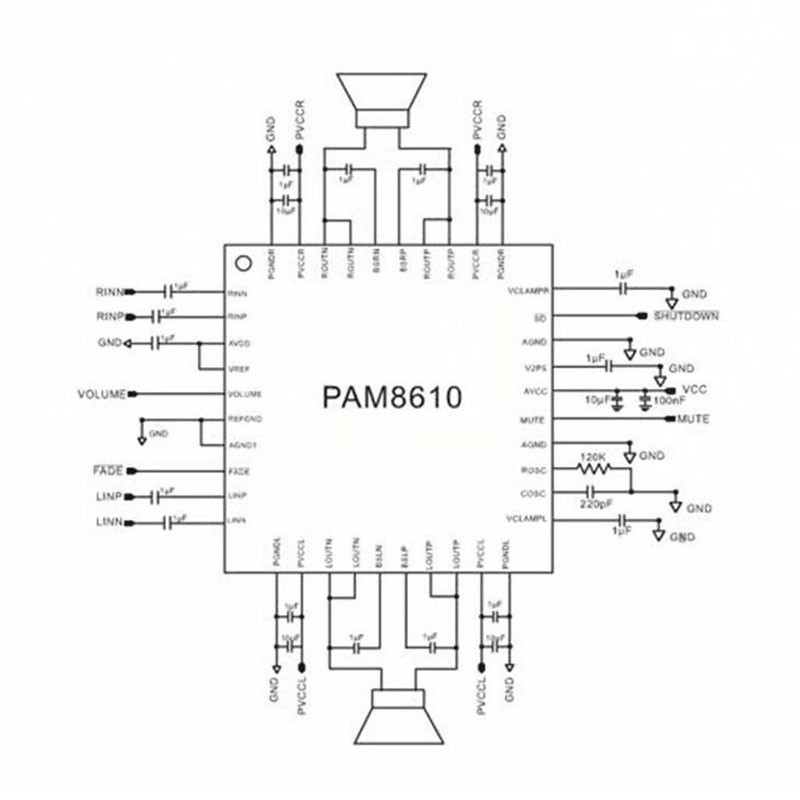 Bảng Mạch Khuếch Đại Âm Thanh Kỹ Thuật Số 2X15W pam8610