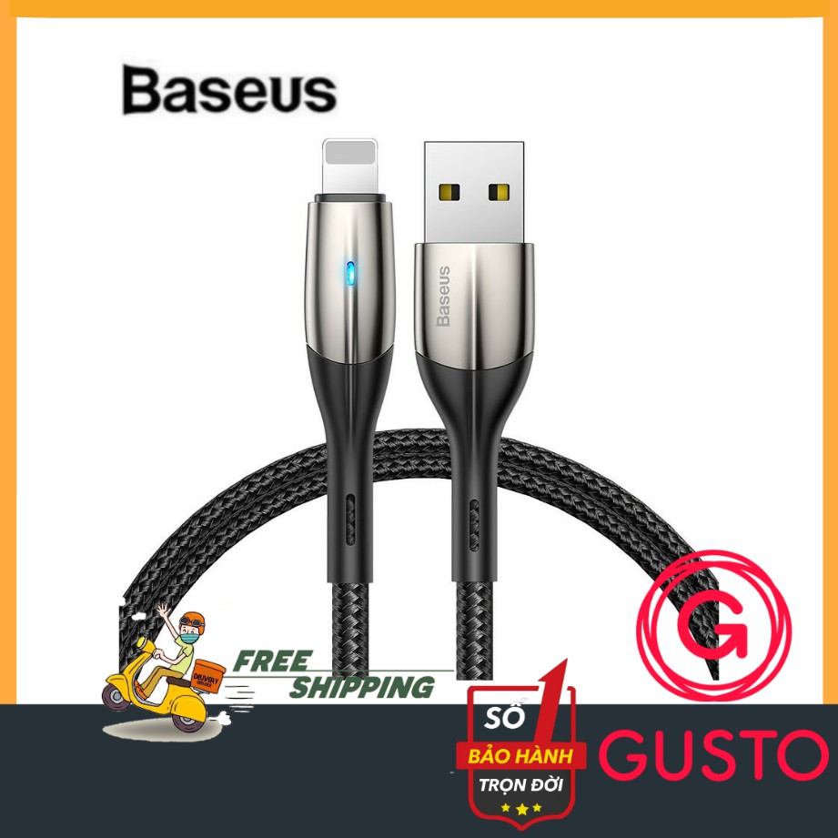 [CHÍNH HÃNG] Cáp Sạc Nhanh 18W Baseus Baseus Horizontal Data Cho Iphone ✔Có Đèn Báo