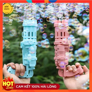 SÚNG BẮN BONG BÓNG XÀ PHÒNG 10 NÒNG SIÊU MẠNH ( Tặng kèm 01 lọ xà phòng + tặng pin )