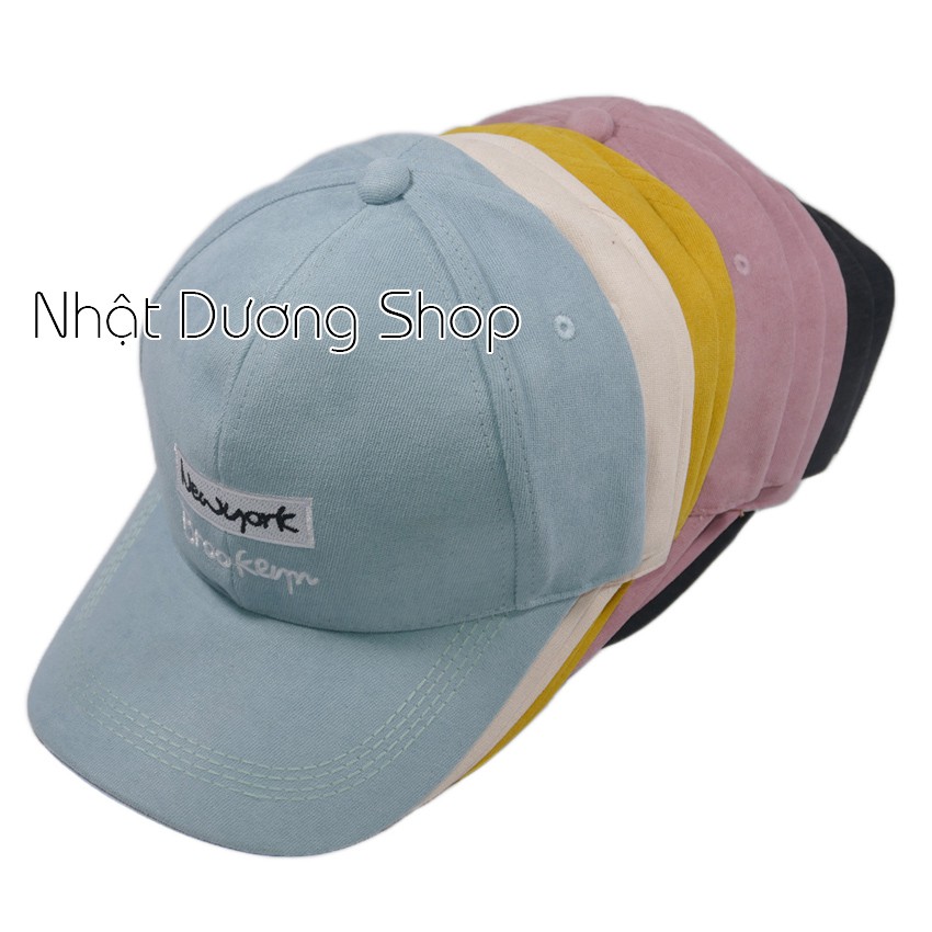 Nón kết nhung New york - Chất liệu vải nhung mềm mại tạo cho người đội êm ái và hút ẩm tốt