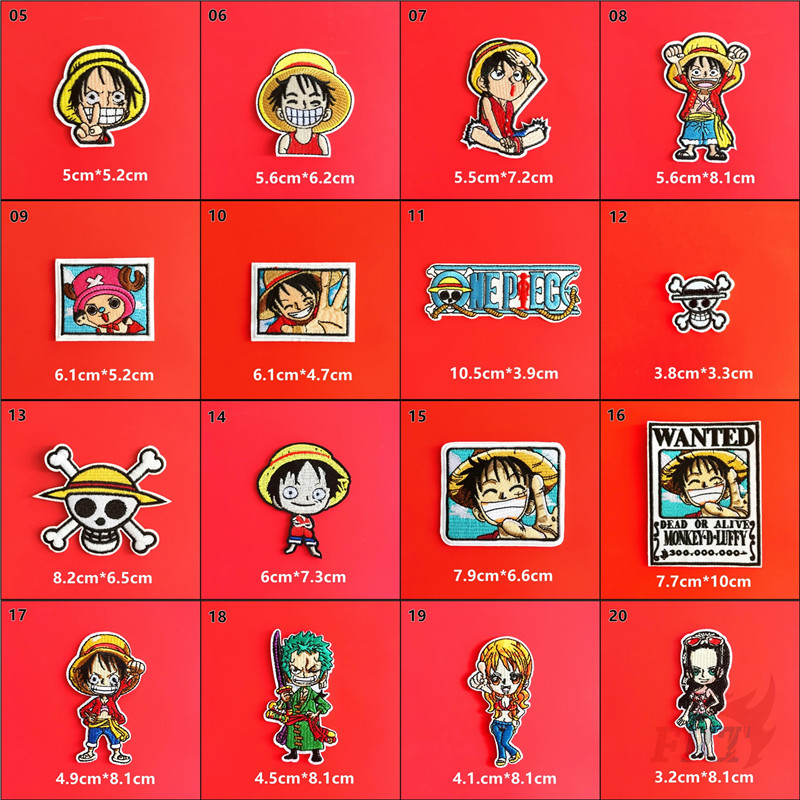 ♚ One Piece：King of The Sea Series 01 - Anime Iron-On Patch ♚ 1Pc Luffy / Chopper / Nami / Zoro / Robin / Law DIY Sew on Iron on Badges Patches