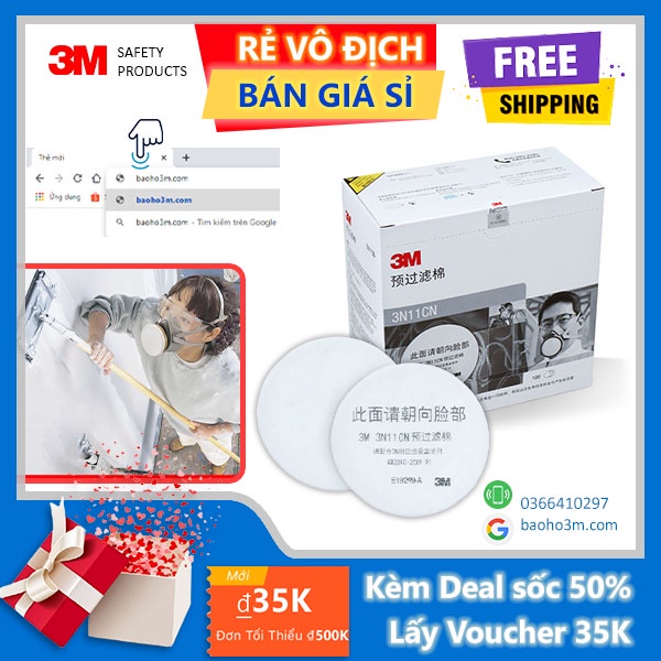 lắp cho mặt nạ phòng độc 3M 3200 và 3M HF52 chống bụi xi măng, bụi tại xưởng mài