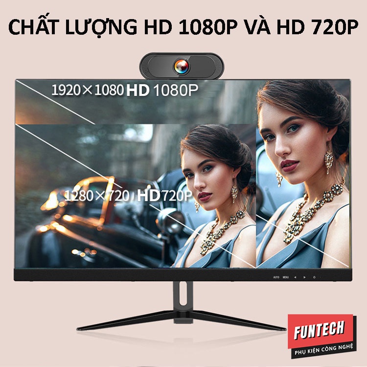 Webcam máy tính full HD 1080p cực nét có Mic dùng cho máy tính laptop full box và phụ kiện