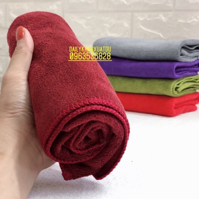 Khăn đa năng MICROFIBER 35x75cm (khăn nail, khăn gội đầu, lau xe..)