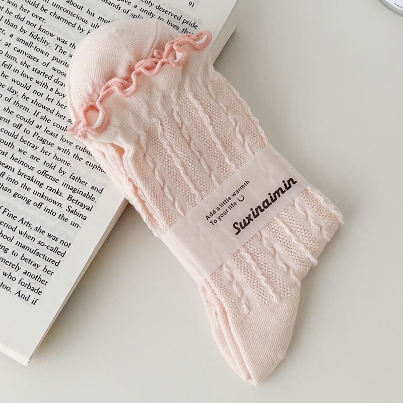Vớ Lưới Mỏng Cổ Cao Vừa Thoáng Khí Màu Sắc Ngọt Ngào Phong Cách Nhật Bản Thời Trang Xuân Hè Cho Nữ
