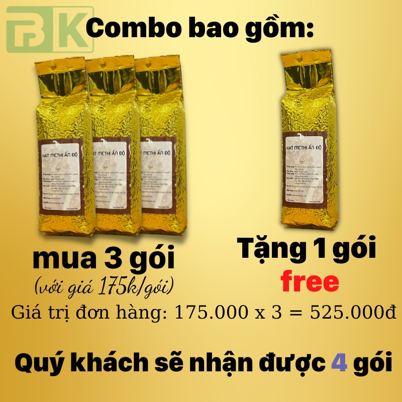 Hạt Methi Ấn Độ Gói 900gram - Hút Chân Không - Hạt Methi Cao Cấp Loại 1 - BKChinhHang