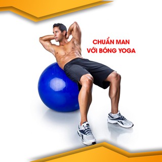 Yoga Bóng Tập Gym Yoga Cao Cấp Chống Nổ (75cm - Dày 2mm)Tăng Cường Dẻo Dai Lưng Mông Đùi [TẶNG KÈM BƠM VÀ PHỤ KIỆN]