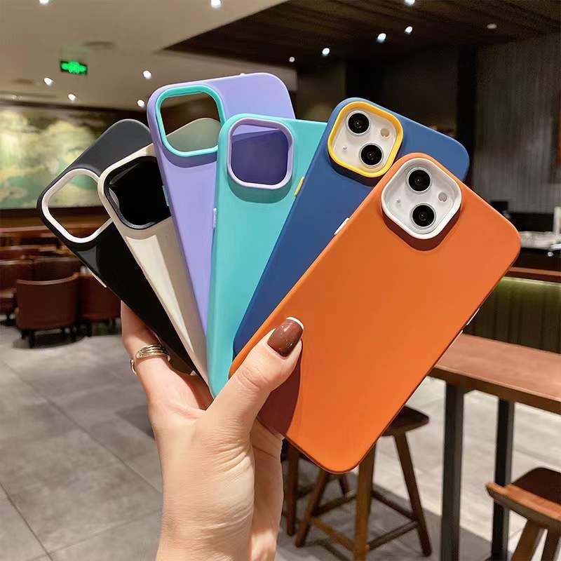 Ốp Điện Thoại Silicone Mềm Màu Trơn Chống Sốc Cho IPhone 13 12 11 Pro Max X XR 7 8 Plus