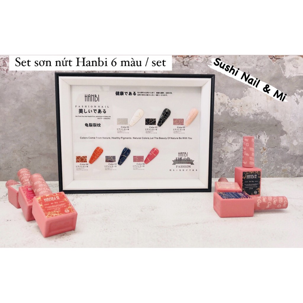 SET GEL NỨT HANBI 6 MÀU