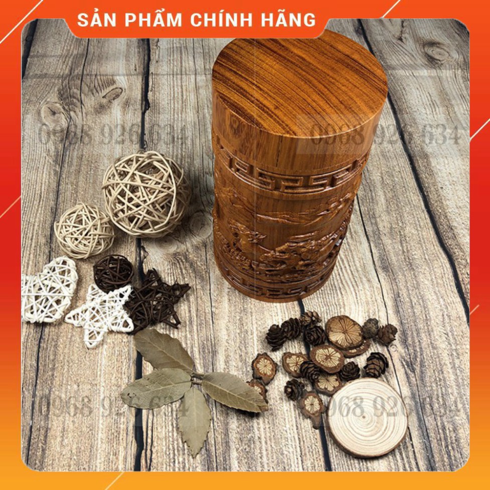 Hộp đựng trà FREESHIPHũ đựng chè khô gỗ Hương cao cấp, trạm khắc họa tiết tinh xảo, nhiều mẫu