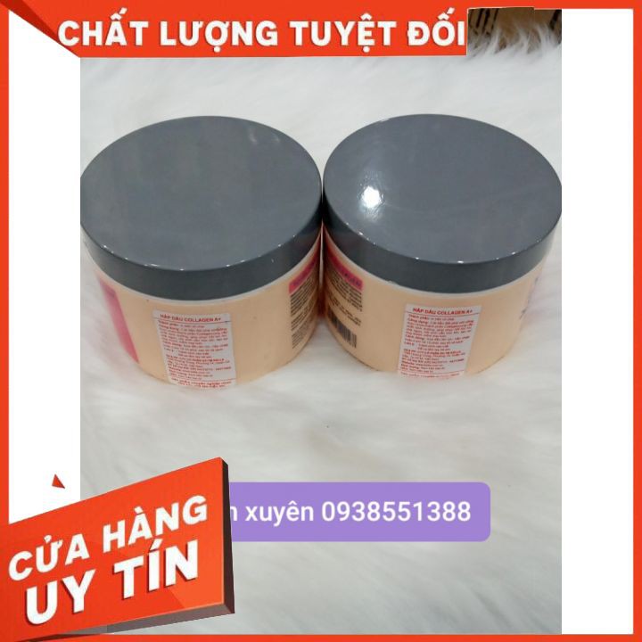 Kem ủ hấp dầu Kella Colagen A+ hồng 300ml  phục hồi tóc nát, giữ màu siêu thơm suôn mềm óng mượt tóc cao cấp