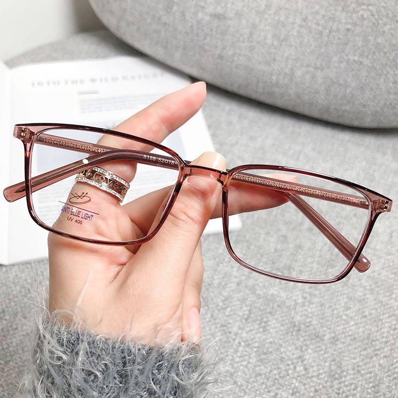Mắt kính giả cận VIENDO gọng vuông tròng đổi màu chống ánh sáng xanh/ tia UV màu sắc thời trang cho nam nữ