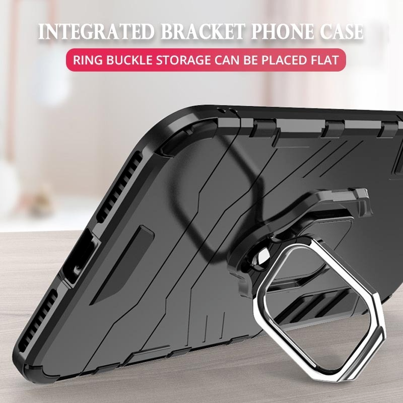 Iron Man Xiaomi Phone Case For Redmi Note 8T 8A 8 7S 7A 7 6 Pro 5 Plus 4X 4 Magnetic Metal Ring Kickstand PC+Silicone Anti Shockproof Protective Cover