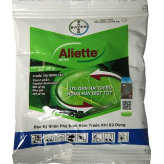 Aliette 800wg gói 100gr - thuốc trừ bệnh đặc trị cháy lá vi khuẩn, lưu dẫn 2 chiều