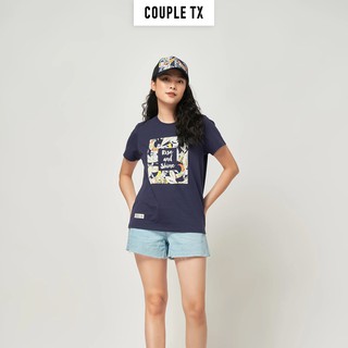 Áo Thun In Pattern Leaves Nữ Couple TX WTS 2082