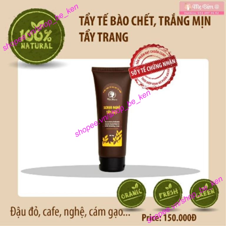 Bộ đôi tẩy da chết hữu cơ an toàn Wonmom (1 Scrub Cafe tẩy toàn thân + 1 Scrub Nghệ tẩy mặt) (Việt Nam)