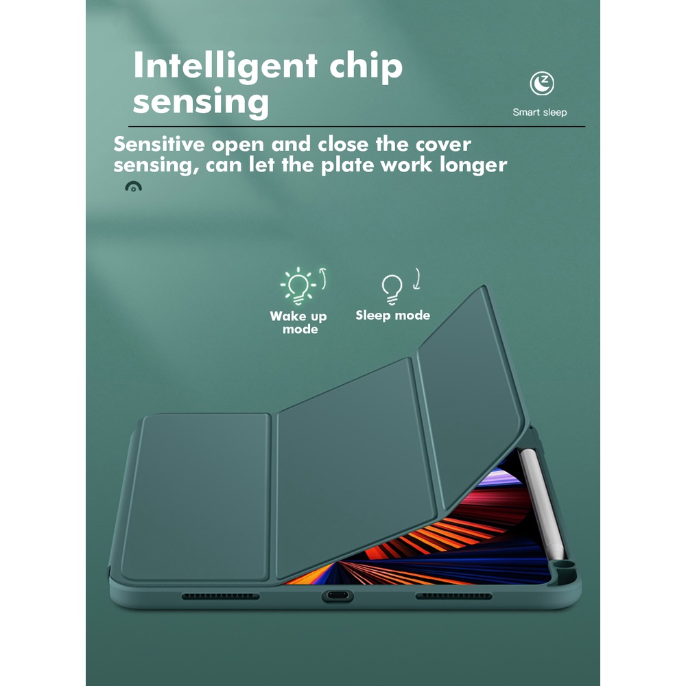 Bao da máy tính bảng GOOJODOQ phối acrylic thích hợp cho iPad mini6 9 8 7 10.2 11 inch 2020 2021 2018 Air4 10.9
