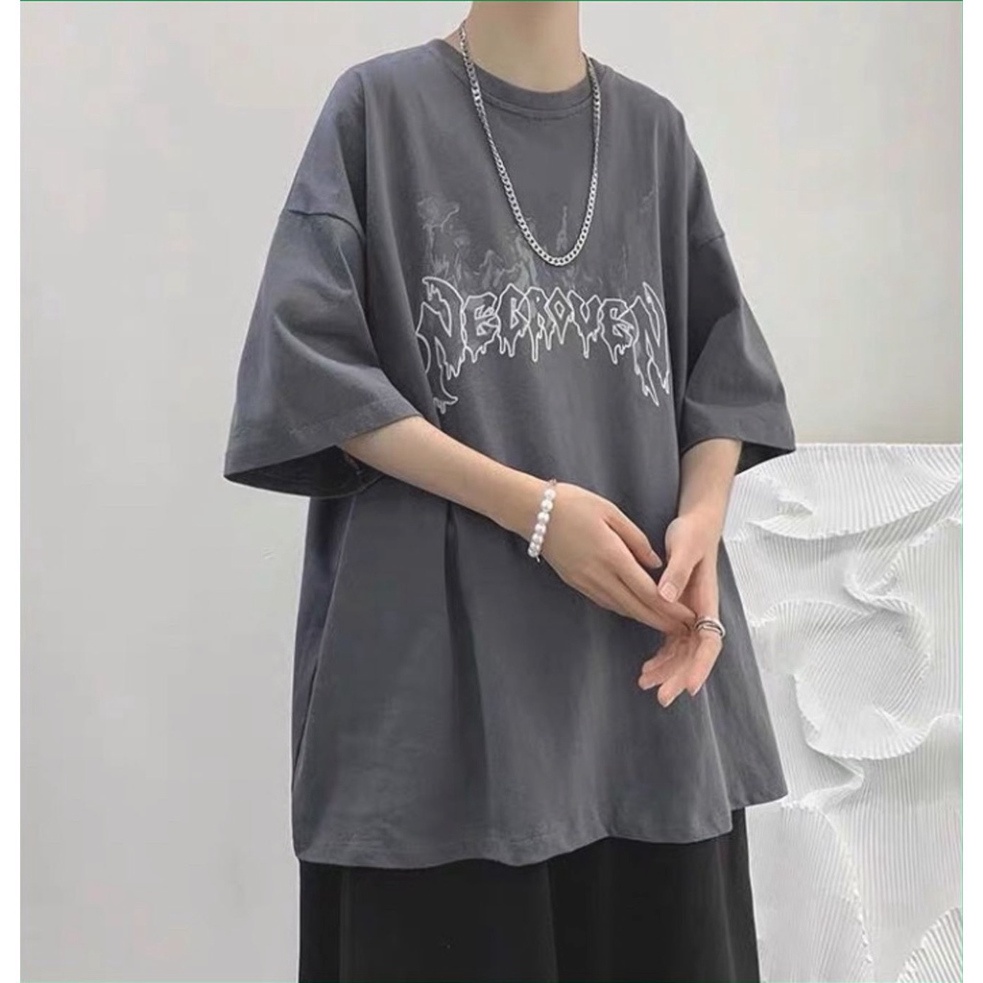 Áo thun tay lỡ nam nữ, áo phông unisex form rộng chất cotton mát mịn thấm hút mồ hôi FIRE | BigBuy360 - bigbuy360.vn