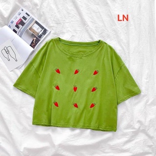 Áo croptop dâu Tây hót hít LN92