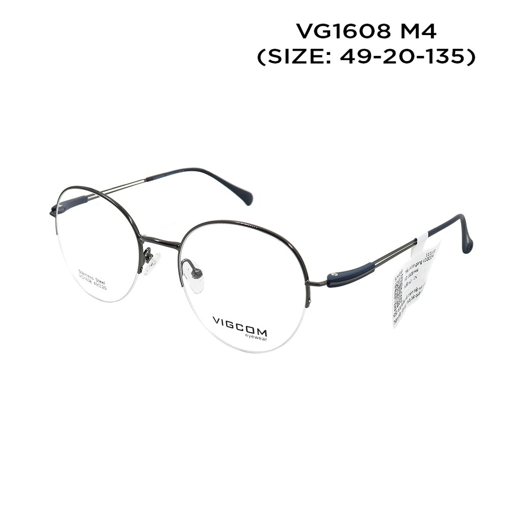 Gọng kính nam nữ thời trang Vigcom VG1608M chính hãng, thiết kế dễ đeo bảo vệ mắt