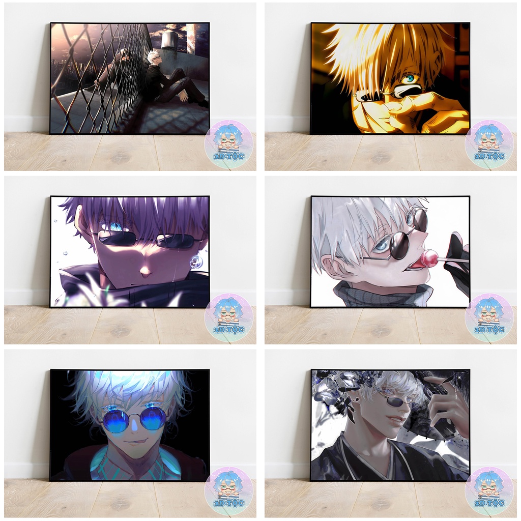 TRANH POSTER A3 GOJO SATORU  ANIME MANGA JUJUTSU KAISEN CHÚ THUẬT HỒI CHIẾN CHẤT LIỆU GIẤY CAO CẤP - 2D TỘC SHOP