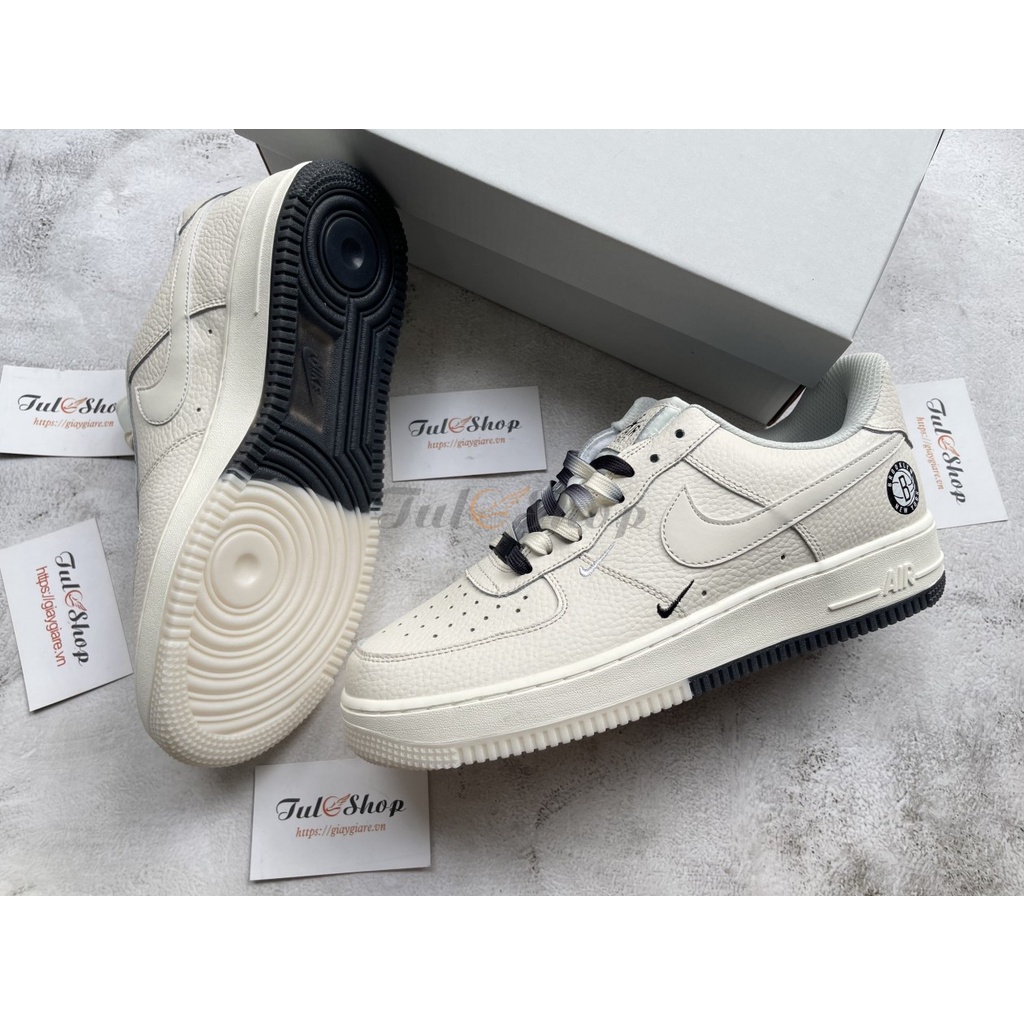 Giày thể thao AF1 Âm Dương Brooklyn Sail Black Phản Quang Nam Nữ Mẫu Mới Hot Trend 2022 Full Box Bill