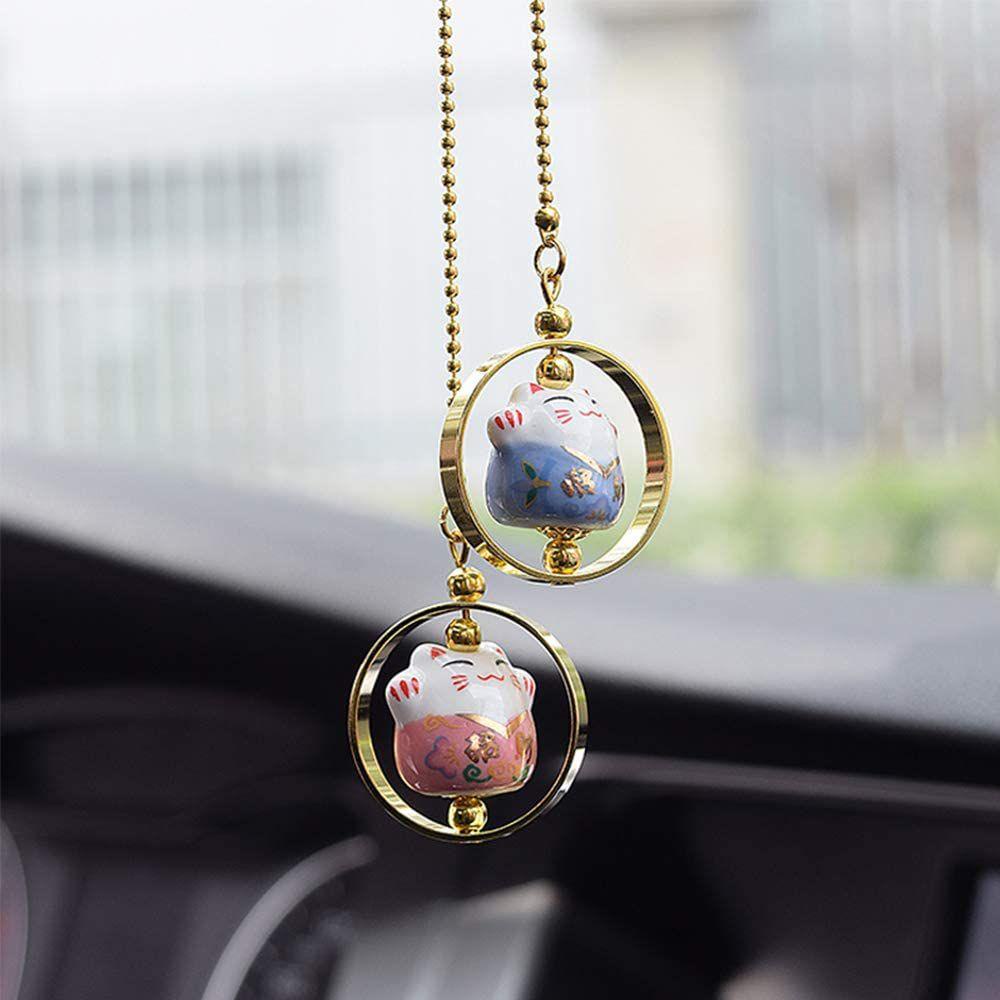 Phụ Kiện Treo Trang Trí Xe Hơi Hình Chú Mèo May Mắn DIY